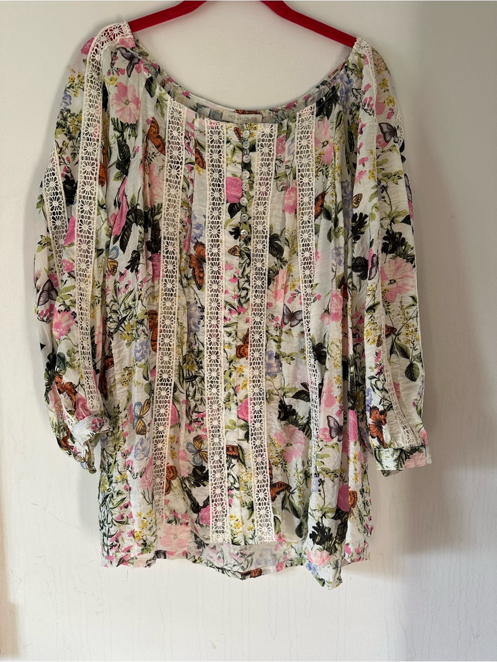 Floral boho blouse